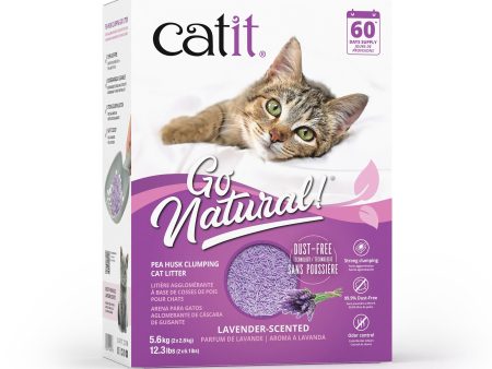 Litière agglomérante Go Natural! Catit, cosses de pois, parfum de lavande, boîte de 14 L on Sale