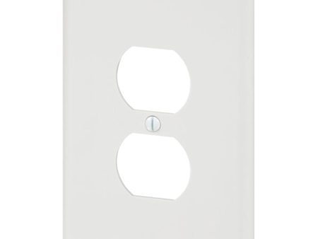 White, Duplex, Wall Plate, Plastic Receptacle - 270W Fashion