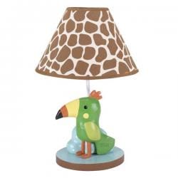 Lambs & Ivy Peek A Boo Jungle Lamp: An energy efficient light bulb is included. The base measures 7  wide x 6  deep, and is 11.5  tall - 543024B on Sale