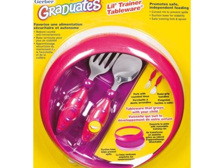 GERBER  Cutlery Set: Graduates Lil  Trainer Tableware Set is ideal for kids who are learning to self-feed - 18190HY For Cheap