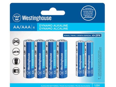 WESTINGHOUSE ALKALINE AAA BATTERY 4PK+2 BONUS, long lasting power, Battery delivers a stable current ideal for high drain devices with dynamic instantaneous power. Ideally for Cameras, Wireless Mouse & Keyboard, Game Controller, Shavers, Toys - R03BP For Sale