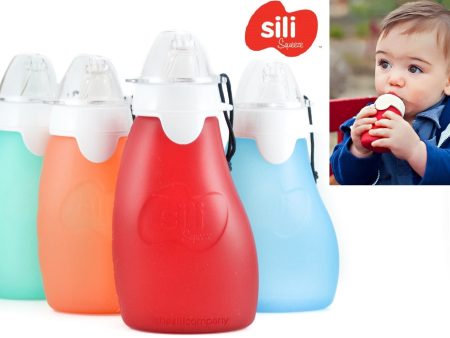 Sili Squeeze 4oz: The Original Sili Squeeze Reusable Pouch is great for first foods, homemade babyfood, smooties & purees - SILISQ04 Cheap