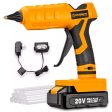 WORKSITE Hot Melt Glue Gun DIY Crafts Tools 60W Rechargeable 20V Battery Power Small Cordless Glue Gun with Glue Sticks - CGG110 Online Sale