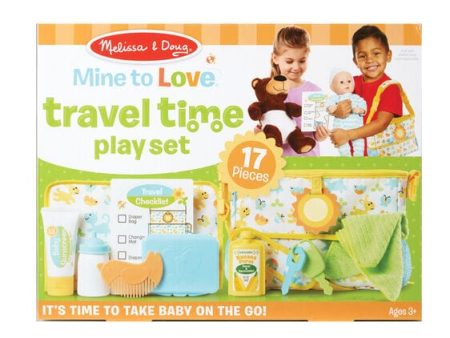 MELISSA & DOUG Mine To Love Playset Travel Time: 17-piece play set gives kids everything they need to pack up and take their favorite baby dolls and stuffed animals on the go - 31707 Hot on Sale